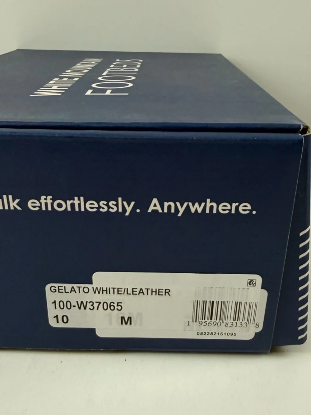 White Mountain Footbed Gelato Wedge Sandals Womens 10M White Leather NEW